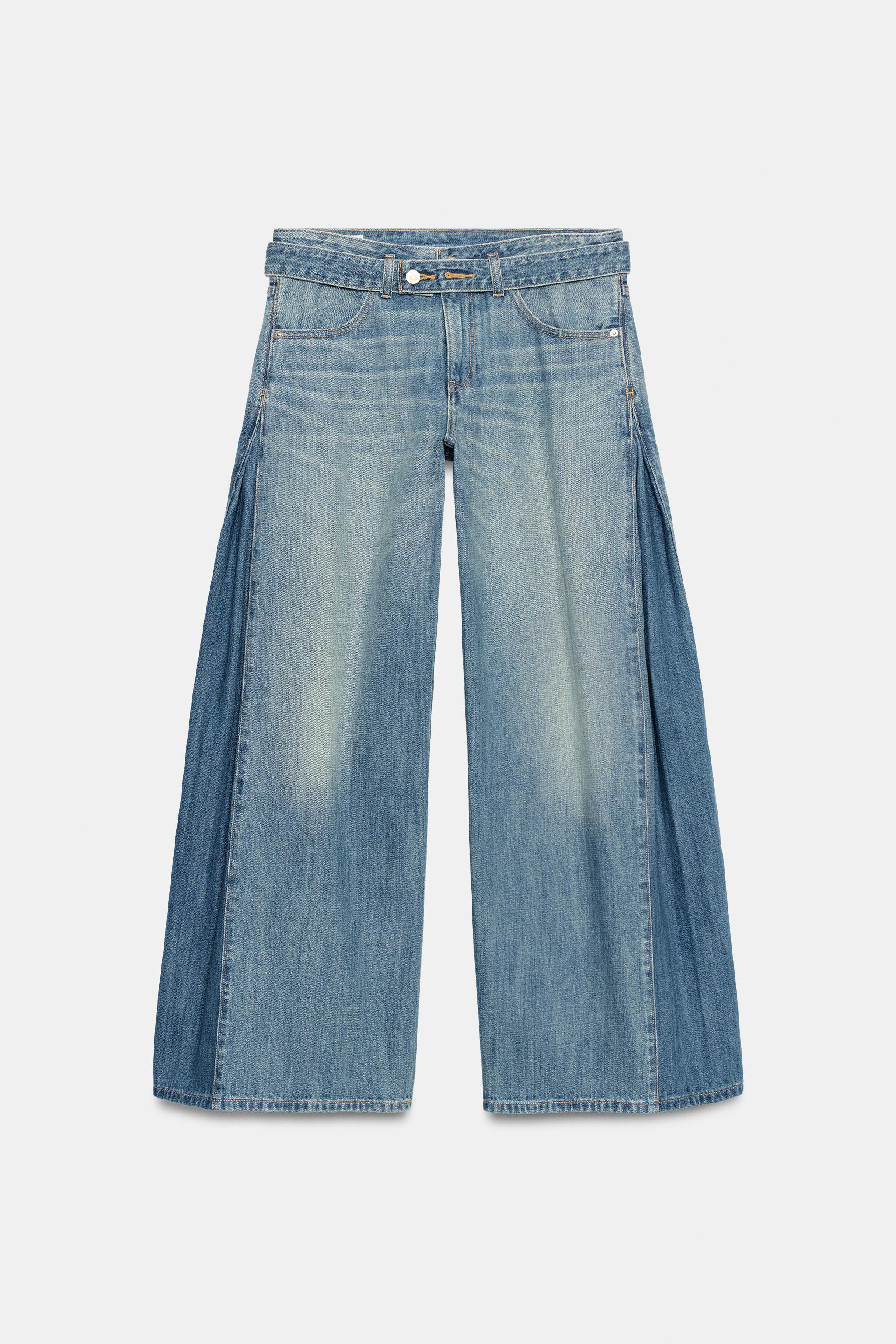TRF MID-RISE BELTED JEANS